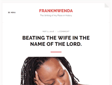Tablet Screenshot of frankmwenda.com